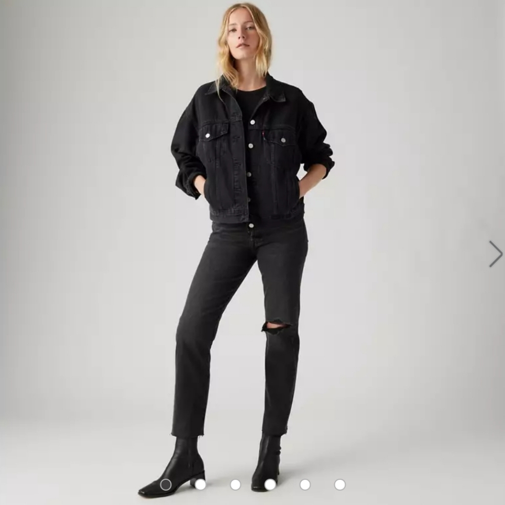 High rise Denim Wedgie Straight leg 100% cotton Non-stretch 5-pocket styling